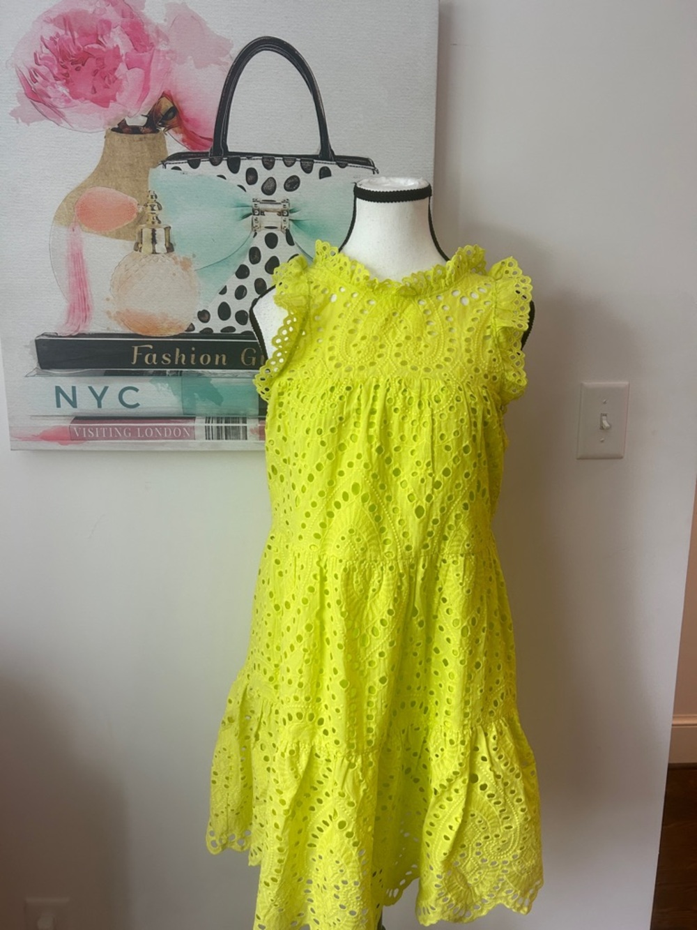 Skies are Blue Lace Lined Ruffle Dress